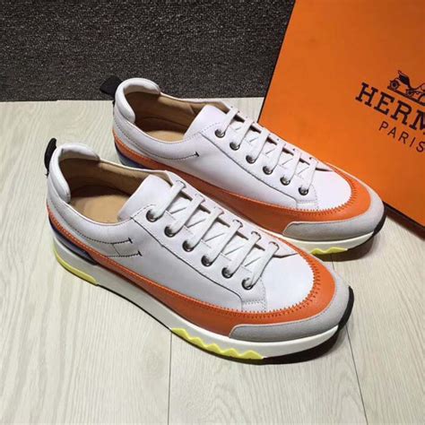 hermes men orange|hermes men's sneakers.